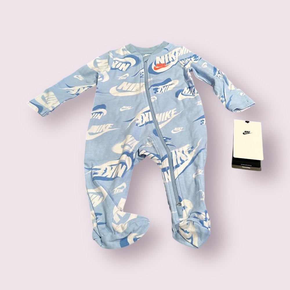 NWT Baby Nike Light Blue Footed One Piece Size 3 Months